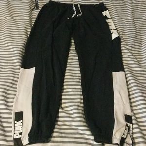 PINK black & white sweat pants